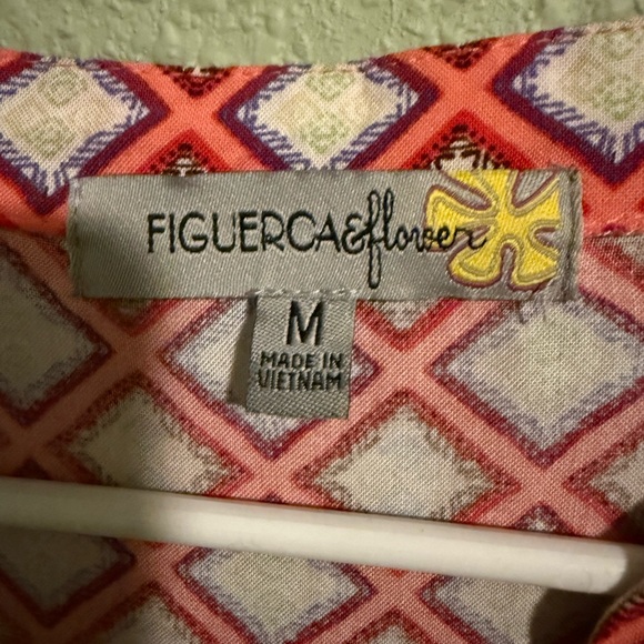 Floral Blouse, Salmon, Coral, and Kahki - Picture 2 of 3